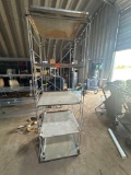 Shelf on wheels...Must bring help to load