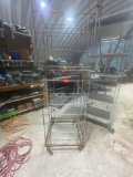 Metal rack on wheels...