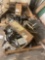 pallet of various brackets