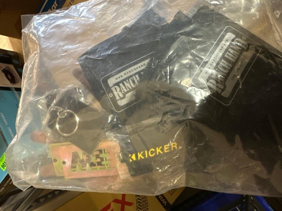 koozies, bottle openers, keychains