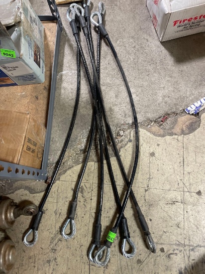 six 38 in cables with eyelets
