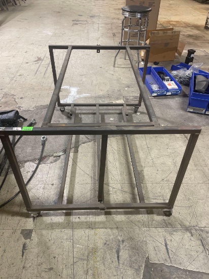 metal rack on wheels
