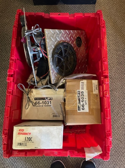 plastic case with lots of goods