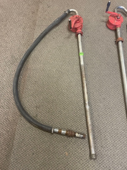 manual transfer pump with filler hose