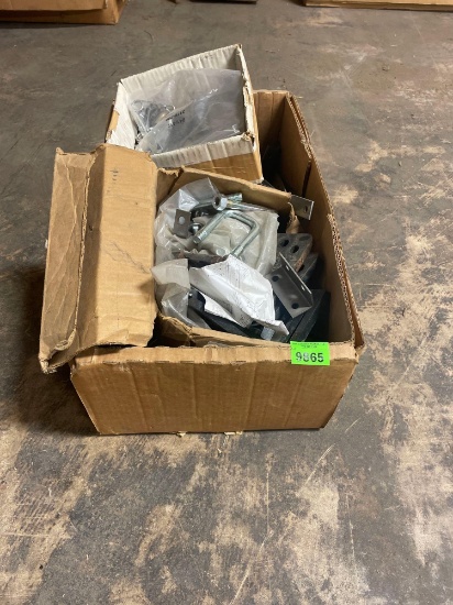 box of metal mounting brackets