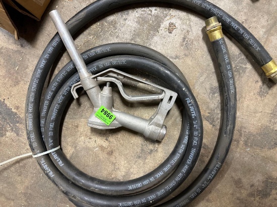 fuel transfer hose with pump