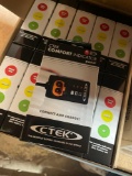 box of battery chargers