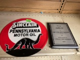 Sinclair Pennsylvania motor oil sign