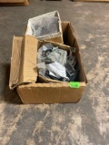 box of metal mounting brackets