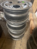 4 Dodge 8 lug 17in steel wheels