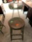 Vintage retro Hollowell metal stool chair