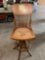 Late 1800s Tiger Oak architect Stool