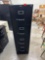 Four drawer black file cabinet metal
