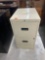 Two drawer beige file cabinet metal