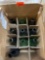 Ten wine bottle, light, green and dark green