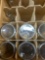 Wine bottles, eight pieces clear