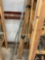 Closet rods, Piece of glass and a frame