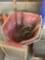 Bucket of horseshoes, nails , coping saw , hacksaw , antique washboard, antique waffle maker