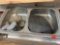 Stainless steel double sink 33 x 22 x 6 in...