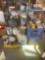 Pallet of paint foam brushes and stains
