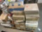 Pallet of tile, sheet rock, compound, caulking, ceiling, texture,