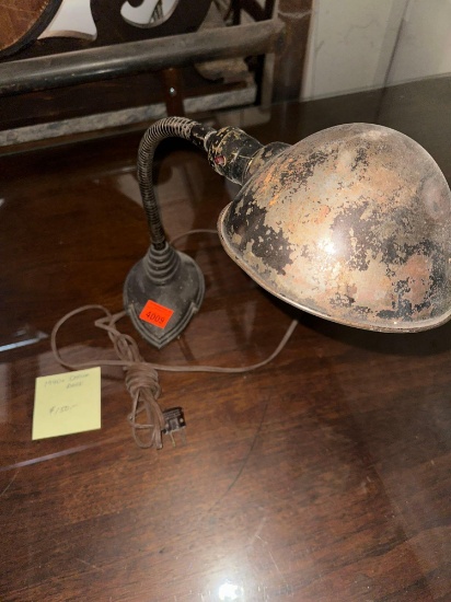 Antique gooseneck desk lamp