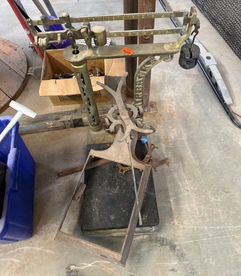Antique scales one complete one not