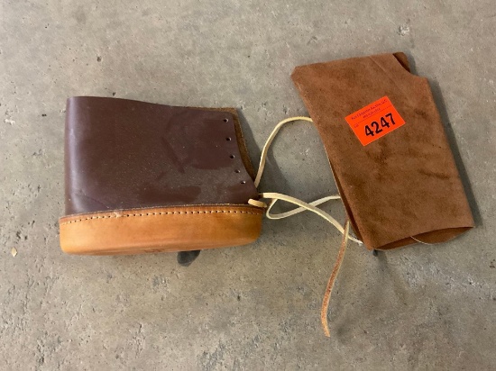 Buttock pad and an unknown leather piece
