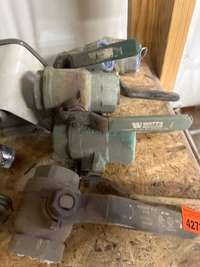 Inch and a half used valves six of them and soap dispensers