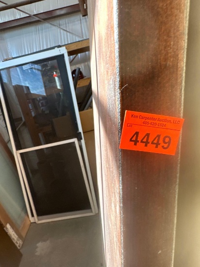 Solid door no handle in it. It is 36 x 84.