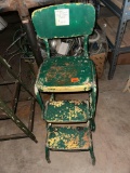 Vintage kitchen stepstool chair Metal