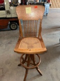 Late 1800s Tiger Oak architect Stool