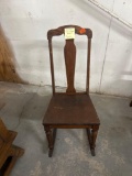 Antique Fiddleback rocker