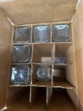 Six clear wine bottles Quartz