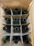 12 wine bottles, dark green, and the light green