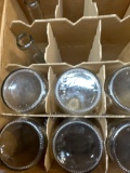 Wine bottles, eight pieces clear