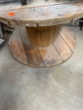 Wooden cable spool empty