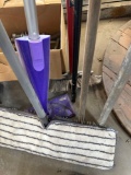 Dust mop, swiffer broom three handles