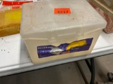 Fishing plastic box to put your spin bait in