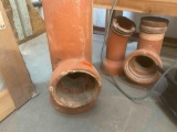 Clay plumbing pieces