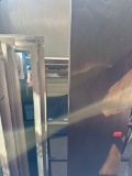 Set of folding doors hardware has been removed