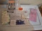Misc bundle-wallet, stackable organizers, beading tool, iron on and ribbon