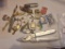 leatherman multitool- has damaged tip, pocket knives and misc