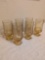 Vintage Franciscan Tiffin Glass Madeira Cornsilk Yellow Goblet Set Of 6