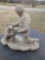 US Military Serviceman and Dog yard Statue