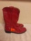 size 6 Red Justin Ropers.