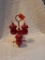 vintage salt and pepper shakers set- 1970s or older red mushrooms