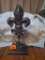 Fleur de lis shelf decor