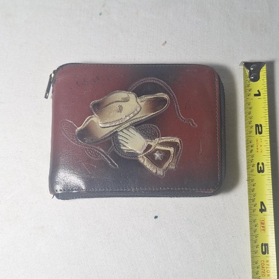 vintage leather wallet
