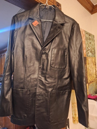 Womens small leather blazer jacket from Gap